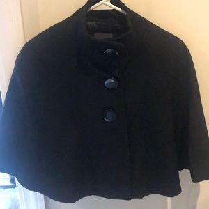 Black Turtleneck Cropped Cape